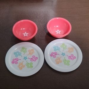 American girl plate set